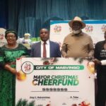 His worship the Mayor, Cllr Aleck Tabe brings festive cheer to the less privileged